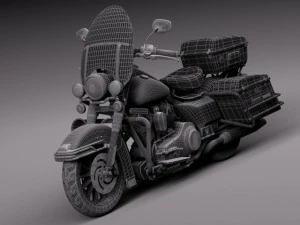 Harley Davidson Road King NYPD Police 2015 3D Model