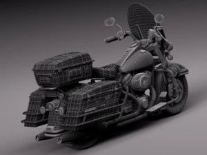 Harley Davidson Road King NYPD Police 2015 3D Model