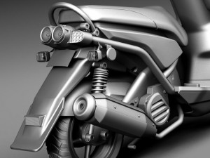 Yamaha Zuma 125 Scooter 2014 3D Model