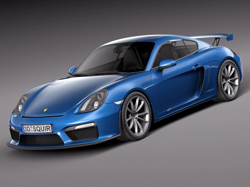 Porsche Cayman GT4 2016 3D Model .c4d .max .obj .3ds .fbx .stl .blend 