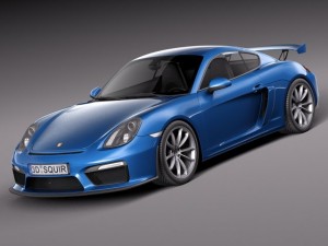 Porsche Cayman GT4 2016 3D Model