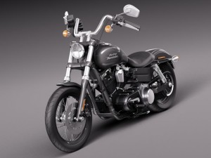 Harley Davidson Sportster Dyna Street Bob 2015 3D मॉडल