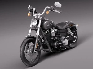 Harley Davidson Sportster Dyna Street Bob 2015 Modelo 3D