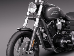 Harley Davidson Sportster Dyna Street Bob 2015 Model 3D
