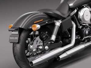 Harley Davidson Sportster Dyna Street Bob 2015 3D Model
