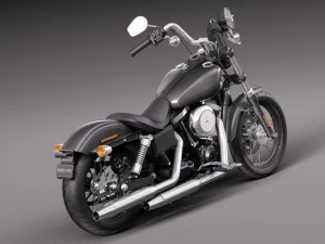Harley Davidson Sportster Dyna Street Bob 2015 3D Model