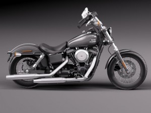 Harley Davidson Sportster Dyna Street Bob 2015 Model 3D