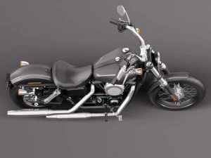 Harley Davidson Sportster Dyna Street Bob 2015 3D Model