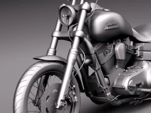 Harley Davidson Sportster Dyna Street Bob 2015 3D Model
