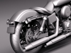 Harley Davidson Sportster Dyna Street Bob 2015 Model 3D
