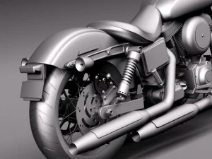 Harley Davidson Sportster Dyna Street Bob 2015 3D Model