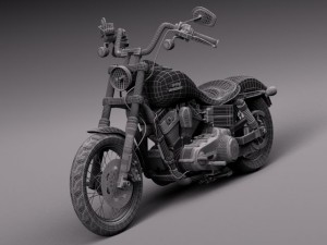 Harley Davidson Sportster Dyna Street Bob 2015 Model 3D