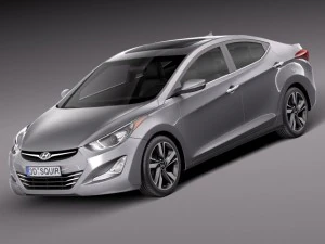 Hyundai Elantra 2014 Modelo 3D