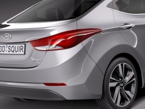 Hyundai Elantra Sedan 2014 3Dモデル
