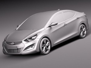 Hyundai Elantra Sedan 2014 3Dモデル
