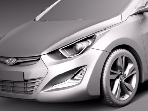Hyundai Elantra Sedan 2014 3Dモデル