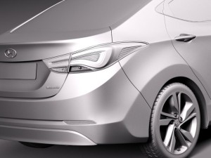 Hyundai Elantra Sedan 2014 3Dモデル