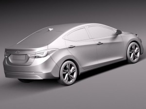 Hyundai Elantra Sedan 2014 3Dモデル