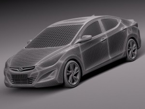 Hyundai Elantra Sedan 2014 3Dモデル
