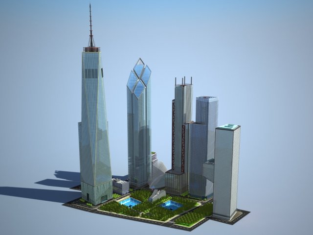 New World Trade Center Complex Modelo 3D .c4d .max .obj .3ds .fbx .stl .blend 