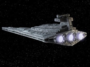 Starwars Star Destroyer with Lights 3D Model