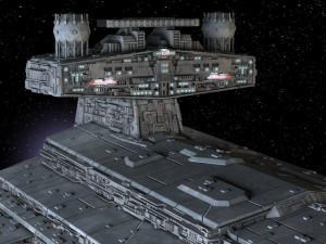 Starwars Star Destroyer with Lights 3D Model