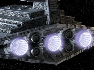 Starwars Star Destroyer with Lights 3D Model