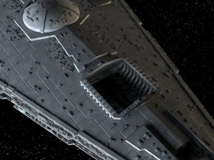 Starwars Star Destroyer with Lights 3D Model