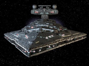 Starwars Star Destroyer with Lights 3D Model