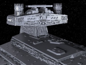 Starwars Star Destroyer with Lights 3D Model
