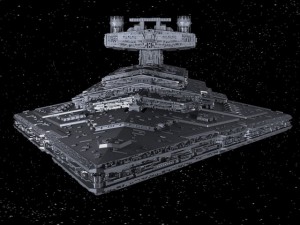 Starwars Star Destroyer with Lights 3D Model