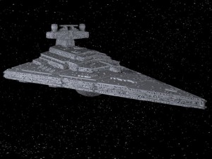 Starwars Star Destroyer with Lights 3D Model