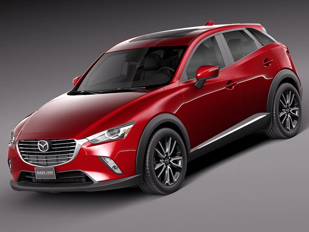 Mazda CX3 2016 3D Model .c4d .max .obj .3ds .fbx .stl .blend 