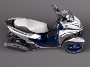 Yamaha Tricity Scooter 2015 3D Model