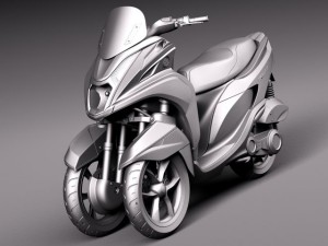 Yamaha Tricity Scooter 2015 Model 3D
