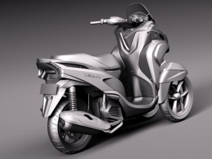 Yamaha Tricity Scooter 2015 Model 3D