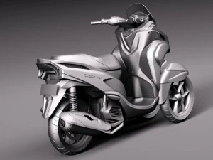 Yamaha Tricity Scooter 2015 3D Model