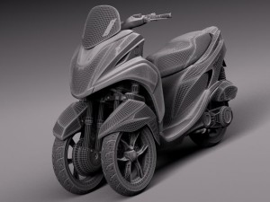 Yamaha Tricity Scooter 2015 Model 3D