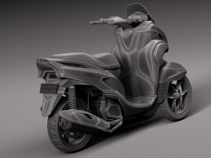 Yamaha Tricity Scooter 2015 Model 3D