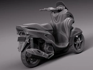 Yamaha Tricity Scooter 2015 3D Model
