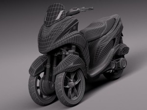 Yamaha Tricity Scooter 2015 Model 3D