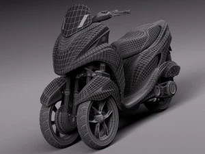 Yamaha Tricity Scooter 2015 3D Model
