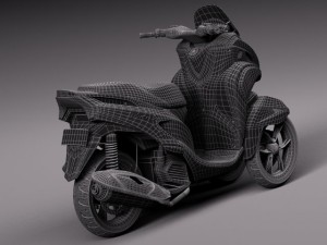 Yamaha Tricity Scooter 2015 Model 3D