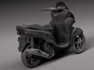Yamaha Tricity Scooter 2015 3D Model
