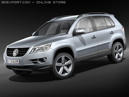 Volkswagen Tiguan 2009 3D Модель .c4d .max .obj .3ds .fbx .stl .blend 