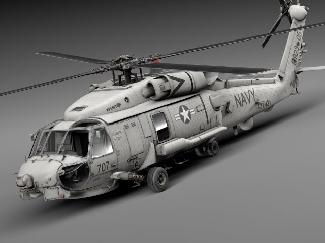 Sikorsky SH-60 Seahawk Modello 3D .c4d .max .obj .3ds .fbx .stl .blend 
