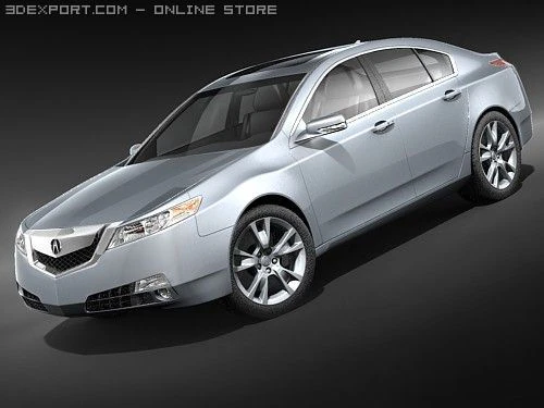 Acura TL 2009 3D Model .c4d .max .obj .3ds .fbx .stl .blend 