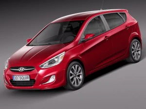 Hyundai Accent Hatchback 5-door 2015 3D Model