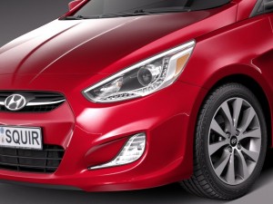 Hyundai Accent Hatchback 5-door 2015 3D Model