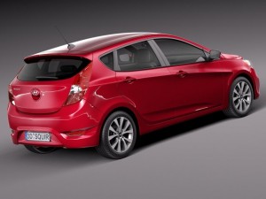 Hyundai Accent Hatchback 5-door 2015 3D Model